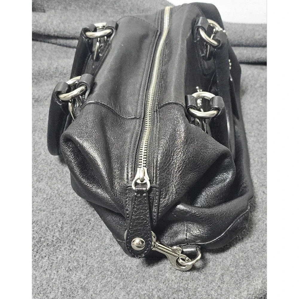Coach Black Leather Ashley Satchel Purse